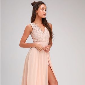 Lulus Do Re Mi Blush Pink Lace Backless Maxi Dress